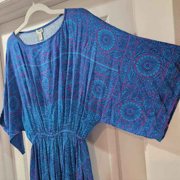 Tiny Annmarie Midi Dress Scoop Neck Batwing Sleeves Drapey Lightweight Small NWT - Picture 6 of 14